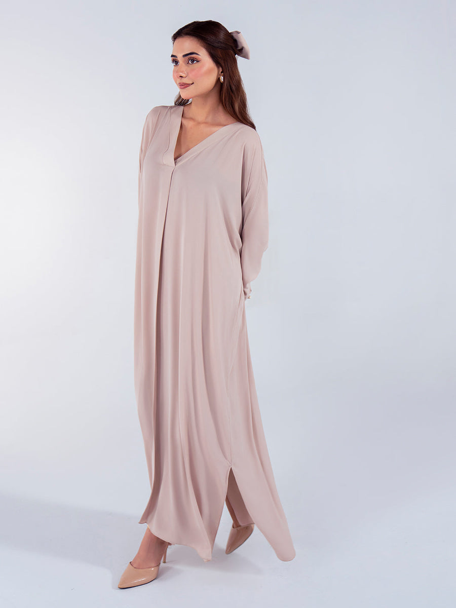 Hemstitch Georgette Affair Embroidered Georgette Stitched 2Pc Suit - Moon Milk