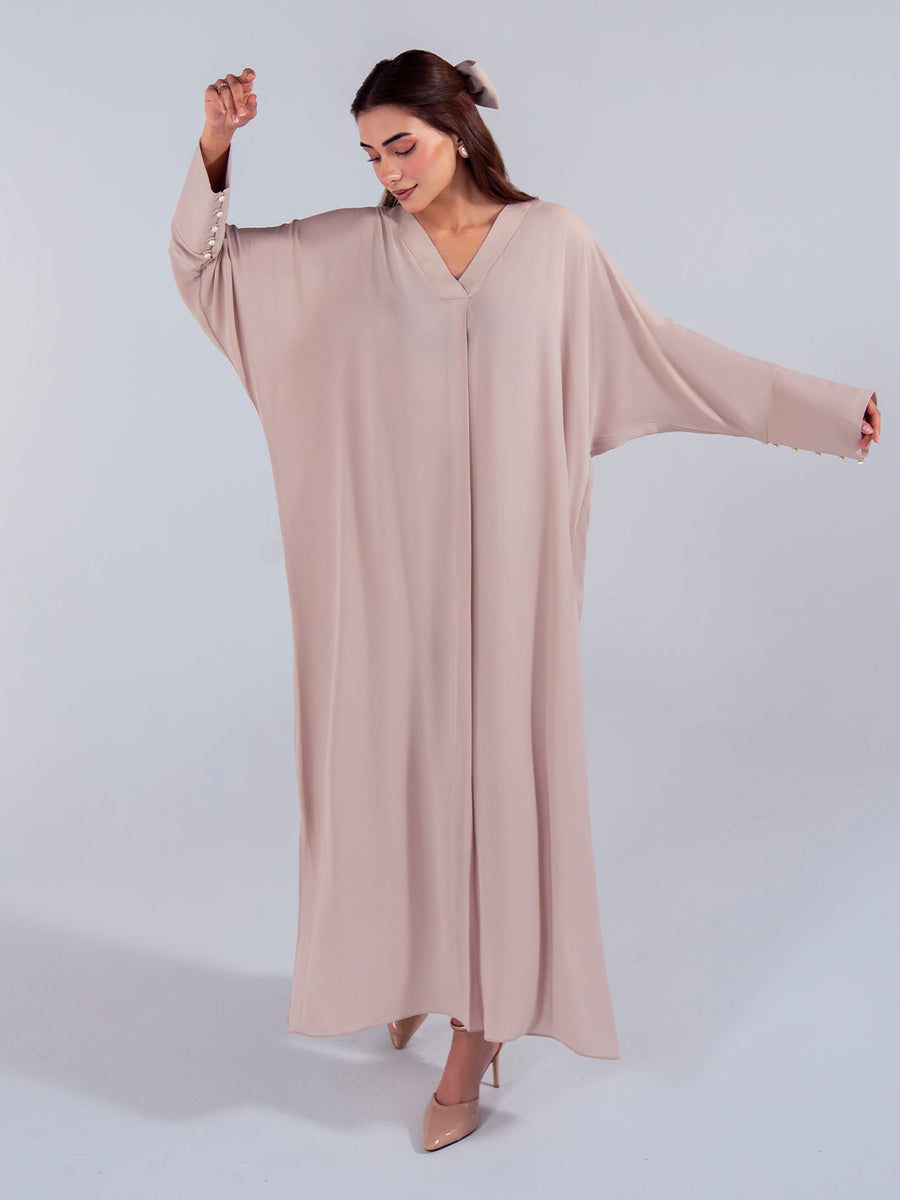 Hemstitch Georgette Affair Embroidered Georgette Stitched 2Pc Suit - Moon Milk