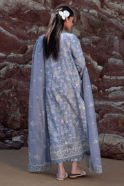 Afrozeh Summer Together Embroidered Lawn Unstitched 3Pc Suit - MOONLIGHТ