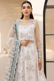 Farasha LU ZELLA Embroidered Net Unstitched 3Pc Suit D-05 MOONLIGHT MIST