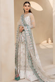 Farasha LU ZELLA Embroidered Net Unstitched 3Pc Suit D-05 MOONLIGHT MIST