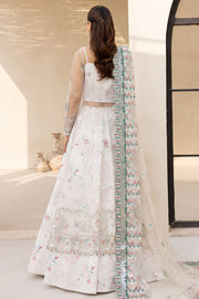 Farasha LU ZELLA Embroidered Net Unstitched 3Pc Suit D-05 MOONLIGHT MIST