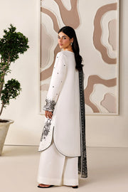 Farasha Summer Melody Embroidered Lawn Unstitched 3Pc Suit - Moonlight White