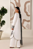 Farasha Summer Melody Embroidered Lawn Unstitched 3Pc Suit - Moonlight White