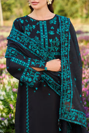 Farasha Summer Weaves Embroidered Lawn Unstitched 3Pc Suit - Moonlit Flora