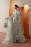 Emaan Adeel Starlit Jewels Unstitched Organza 3Pc Suit - Moonstone Gleam