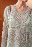 Emaan Adeel Starlit Jewels Unstitched Organza 3Pc Suit - Moonstone Gleam