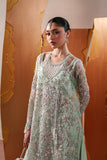 Emaan Adeel Starlit Jewels Unstitched Organza 3Pc Suit - Moonstone Gleam