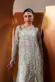 Emaan Adeel Starlit Jewels Unstitched Organza 3Pc Suit - Moonstone Gleam