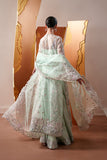 Emaan Adeel Starlit Jewels Unstitched Organza 3Pc Suit - Moonstone Gleam