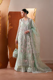 Emaan Adeel Starlit Jewels Unstitched Organza 3Pc Suit - Moonstone Gleam