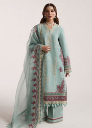 Hussain Rehar Embroidered Luxury Lawn Unstitched 3Pc Suit D-01 MORAINE