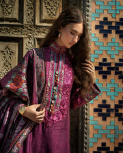 Mushq Broadway Embroidered Jacquard Unstitched 3Pc Suit - Mosaic Reverie