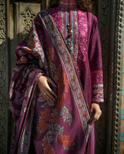 Mushq Broadway Embroidered Jacquard Unstitched 3Pc Suit - Mosaic Reverie