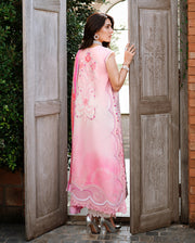 Mushq A Moi Chikan Embroidered Lawn Unstitched 3Pc Suit - Silent Dreamer