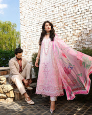 Mushq A Moi Chikan Embroidered Lawn Unstitched 3Pc Suit - Silent Dreamer