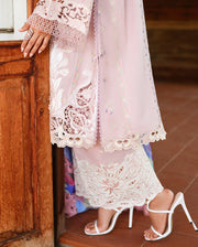 Mushq A Moi Chikan Embroidered Lawn Unstitched 3Pc Suit - Opulent Whisper