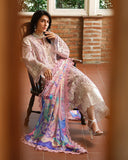 Mushq A Moi Chikan Embroidered Lawn Unstitched 3Pc Suit - Opulent Whisper
