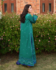 Mushq A Moi Chikan Embroidered Lawn Unstitched 3Pc Suit - Blooming Romance