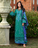Mushq A Moi Chikan Embroidered Lawn Unstitched 3Pc Suit - Blooming Romance