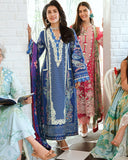 Mushq A Moi Chikan Embroidered Lawn Unstitched 3Pc Suit - Moonlit Dreams
