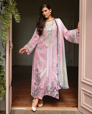 Mushq A Moi Chikan Embroidered Lawn Unstitched 3Pc Suit - Endless Love
