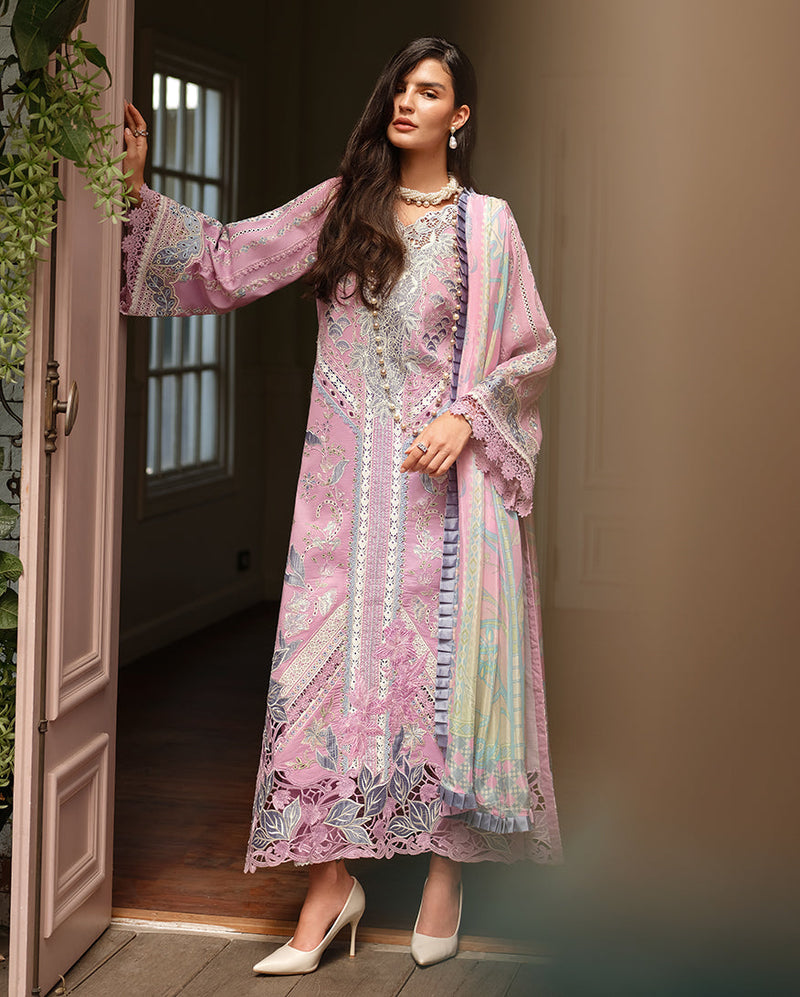 Mushq A Moi Chikan Embroidered Lawn Unstitched 3Pc Suit - Endless Love