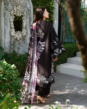Mushq A Moi Chikan Embroidered Lawn Unstitched 3Pc Suit - Gentle Breeze