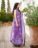 Mushq A Moi Chikan Embroidered Lawn Unstitched 3Pc Suit - Lovers Lane