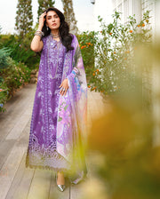 Mushq A Moi Chikan Embroidered Lawn Unstitched 3Pc Suit - Lovers Lane