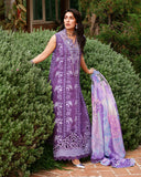 Mushq A Moi Chikan Embroidered Lawn Unstitched 3Pc Suit - Lovers Lane
