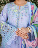 Mushq A Moi Chikan Embroidered Lawn Unstitched 3Pc Suit - Sweet Confession