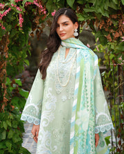 Mushq A Moi Chikan Embroidered Lawn Unstitched 3Pc Suit - Love Escape