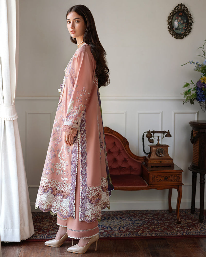 Mushq A Moi Chikan Embroidered Lawn Unstitched 3Pc Suit - Daisy Chain