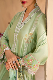 Afshan by Zoya & Fatima Embroidered Cotton Net 3Pc Suit - Mushk