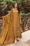 Maria B Linen Unstitched Embroidered 3Pc Suit Mustard DL-1110