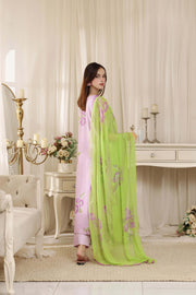 Feathers Threads of Poetry Unstitched Lawn 3Pc Suit Muted Majesty-FT763