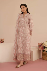 Afrozeh Floral Charm Embroidered Lawn Unstitched 3Pc Suit AL-25-V5-08 Myrtle