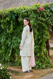Farasha Summer Escape Embroidered Lawn Unstitched 3Pc Suit - Mystic Dusk