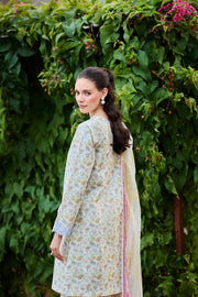 Farasha Summer Escape Embroidered Lawn Unstitched 3Pc Suit - Mystic Dusk