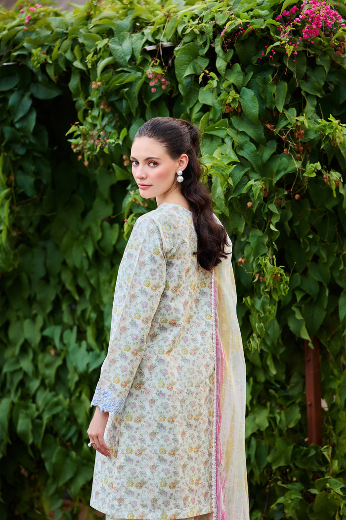 Farasha Summer Escape Embroidered Lawn Unstitched 3Pc Suit - Mystic Dusk