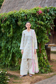 Farasha Summer Escape Embroidered Lawn Unstitched 3Pc Suit - Mystic Dusk