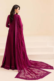 Farasha Luxury Formal Embroidered Chiffon Unstitched 3Pc Suit - Mystic Mauve