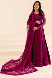 Farasha Luxury Formal Embroidered Chiffon Unstitched 3Pc Suit - Mystic Mauve