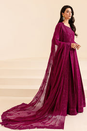 Farasha Luxury Formal Embroidered Chiffon Unstitched 3Pc Suit - Mystic Mauve
