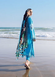 Sadaf Fawad Khan Siraa Vol-02 Unstitched Lawn 3Pc Suit - Mystic Sea