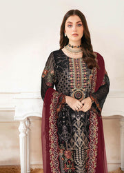 Ramsha Nayab Embroidered Chiffon Unstitched 3Pc Suit N-107