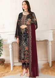 Ramsha Nayab Embroidered Chiffon Unstitched 3Pc Suit N-107