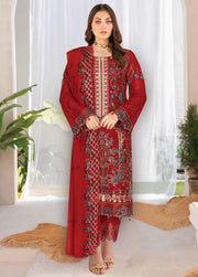 Ramsha Nayab Embroidered Chiffon Unstitched 3Pc Suit N-110