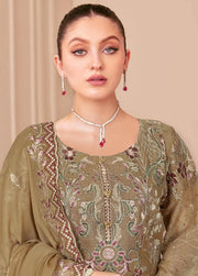 Ramsha Nayab Embroidered Chiffon Unstitched 3Pc Suit N-208